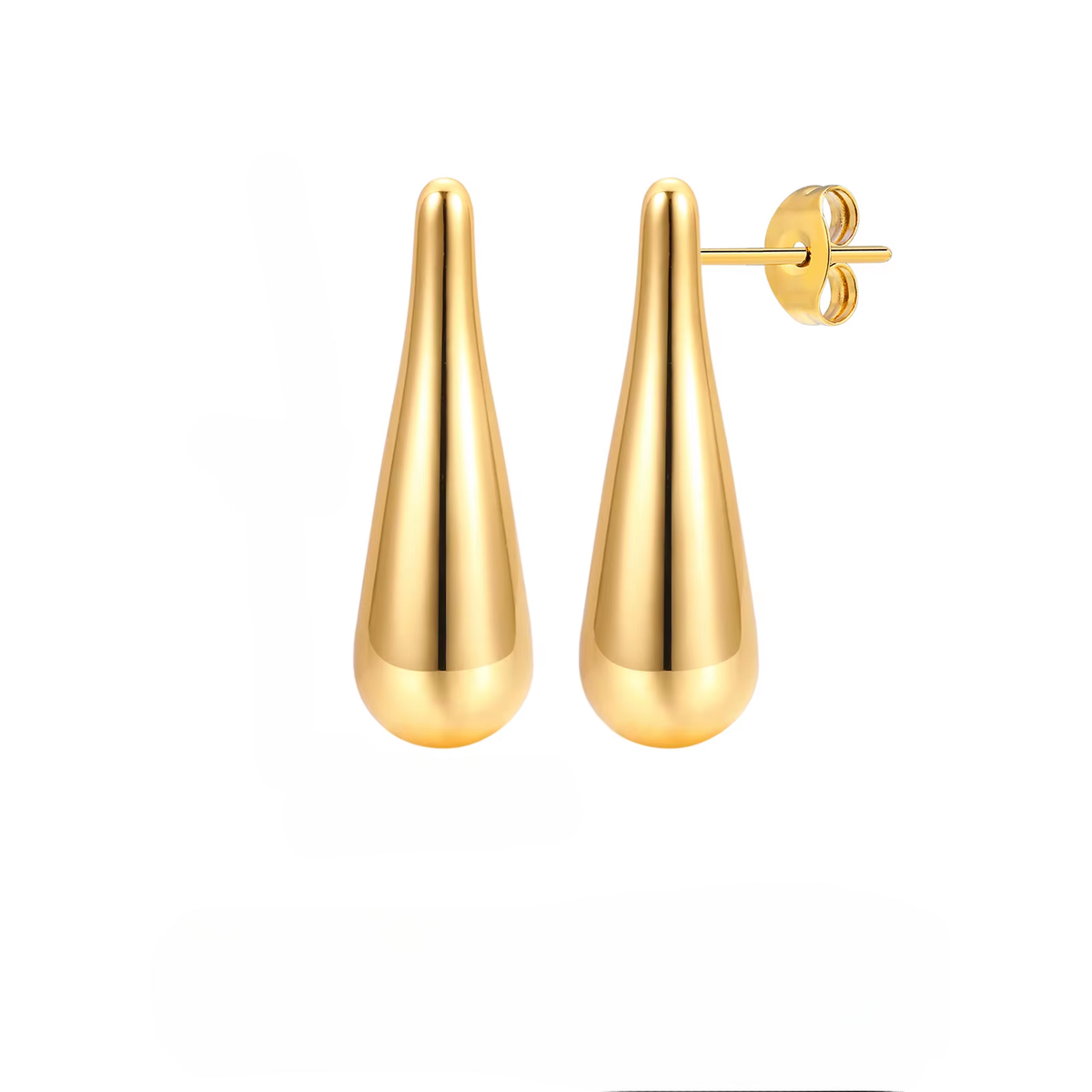 Boucles d'Oreilles Clou Fine Goutte d'Eau