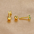 Boucles d'Oreilles Clou Pierre de Naissance