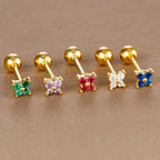 Boucles d'Oreilles Clou Pierre de Naissance