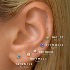 Boucles d'Oreilles Clou Pierre de Naissance