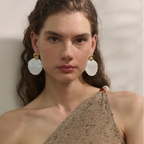 Boucles d'oreilles couleur nacre coquillage et étoile de mer