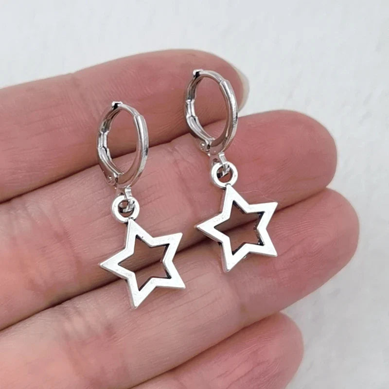 星モチーフ フープピアス メンズ・レディース