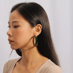 Boucles d'Oreilles Créoles Guirlande de Noël