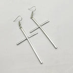 ロングクロスピアス シルバー