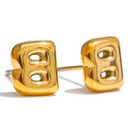 Boucles d'oreilles personnalisées avec initiale b