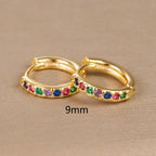 Boucles d'oreilles femme arc-en-ciel or