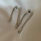 Boucles d'Oreilles Clou Fine Goutte d'Eau argent