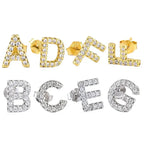 Boucles d'oreilles initiale argent b