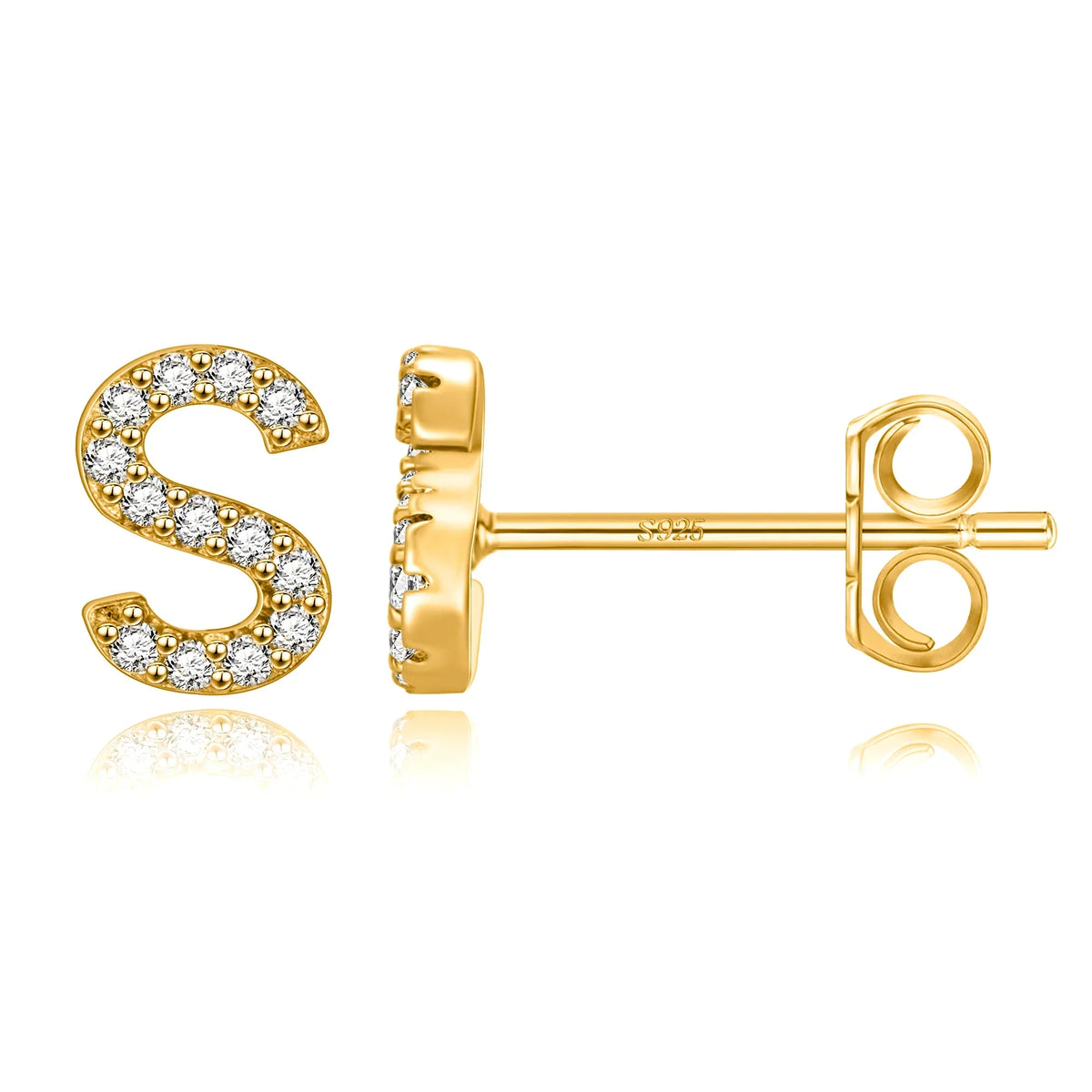 Boucles d'oreilles initiale or s