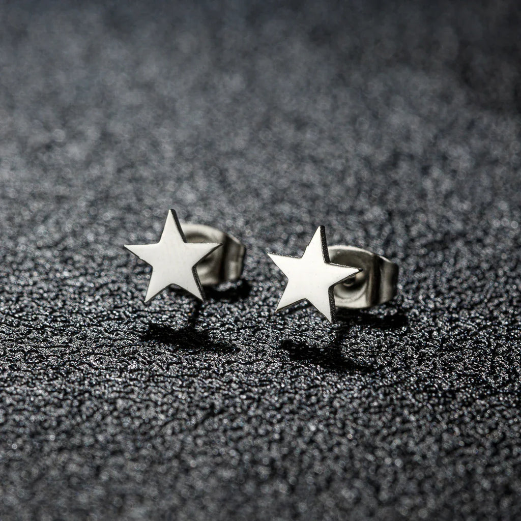 軽やかなスタッド スター ピアス シルバー