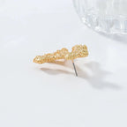 Boucles d'Oreilles Pendantes Corail Doré ou Argenté or