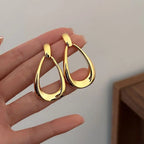 Boucles d'Oreilles Pendantes Rétro Goutte d'Eau or