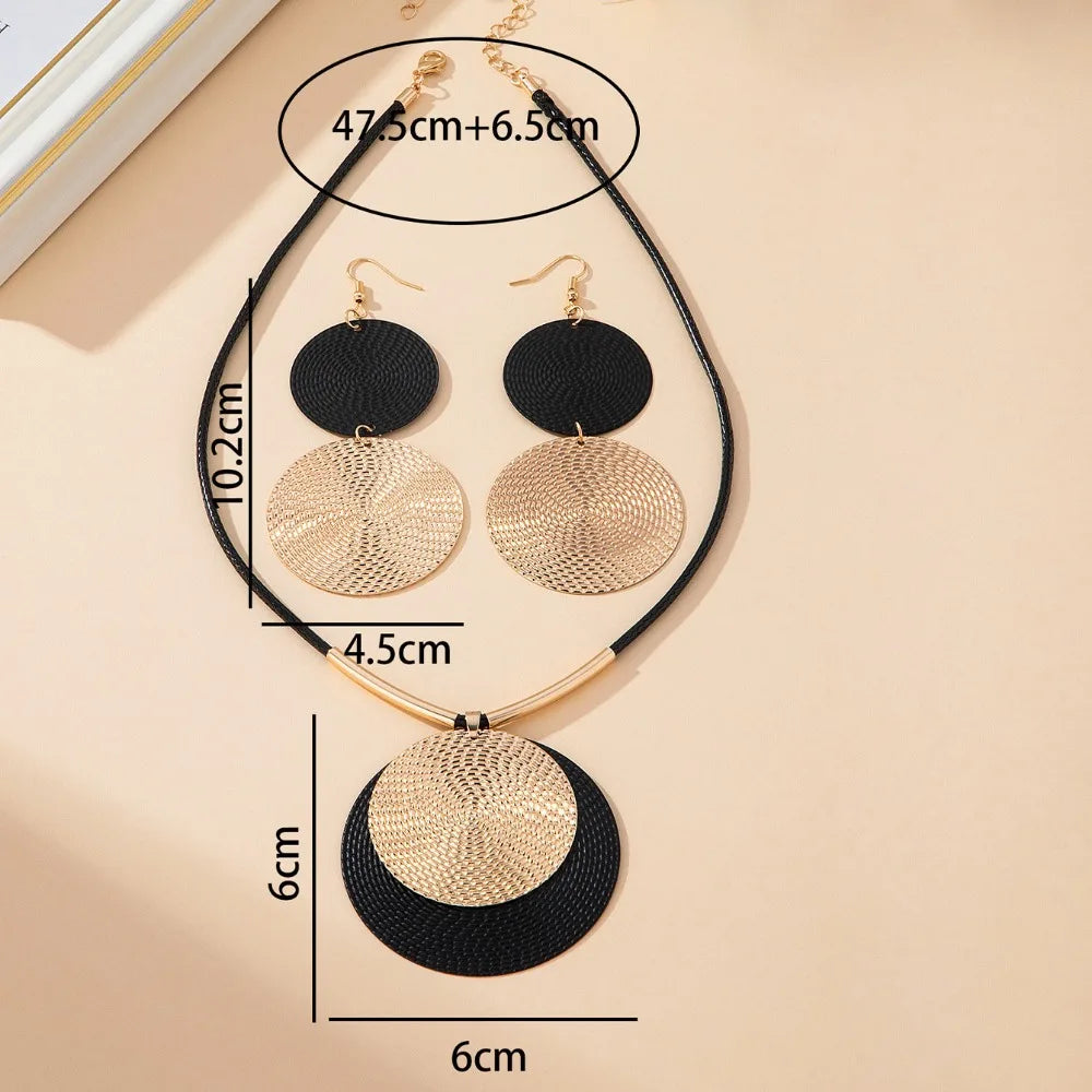 Boucles d'Oreilles Pendantes Rondes Bohême Chic