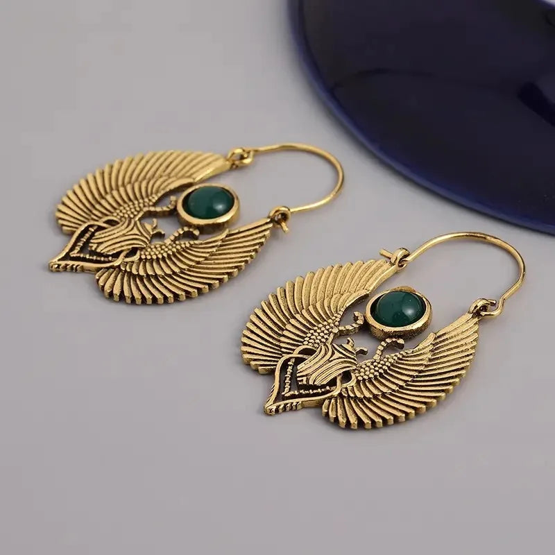 エジプトのスカラベ ぶら下がりピアス