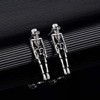 Boucles d'Oreilles Pendantes Squelette argent