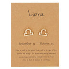 Boucles d'Oreilles Signe du Zodiaque 12 Constellations balance