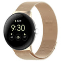 Google Pixel Watch 1 & 2 対応 スマートウォッチ用 マグネット式 ミラネーゼステンレススチールブレスレット シャンパン