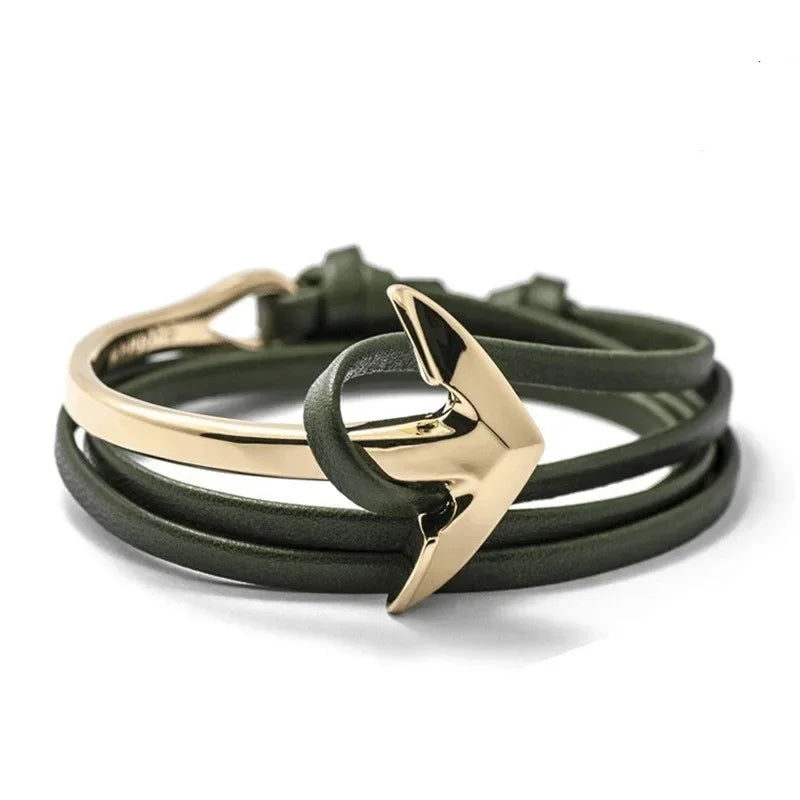 Bracelet ajustable ancre marine