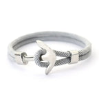 Bracelet ancre gris