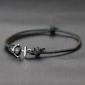 Bracelet ancre marin vert foncé