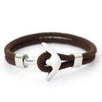 Bracelet ancre marron