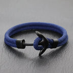 Bracelet ancre noire