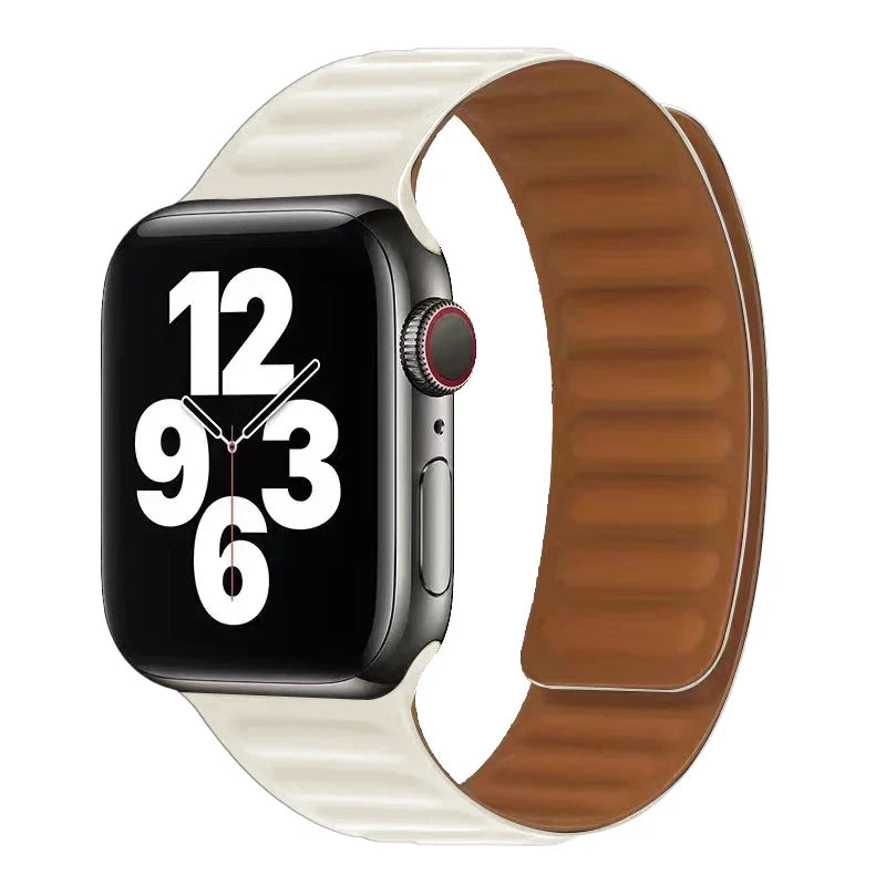 マグネット留めのApple Watchバンド ベージュ
