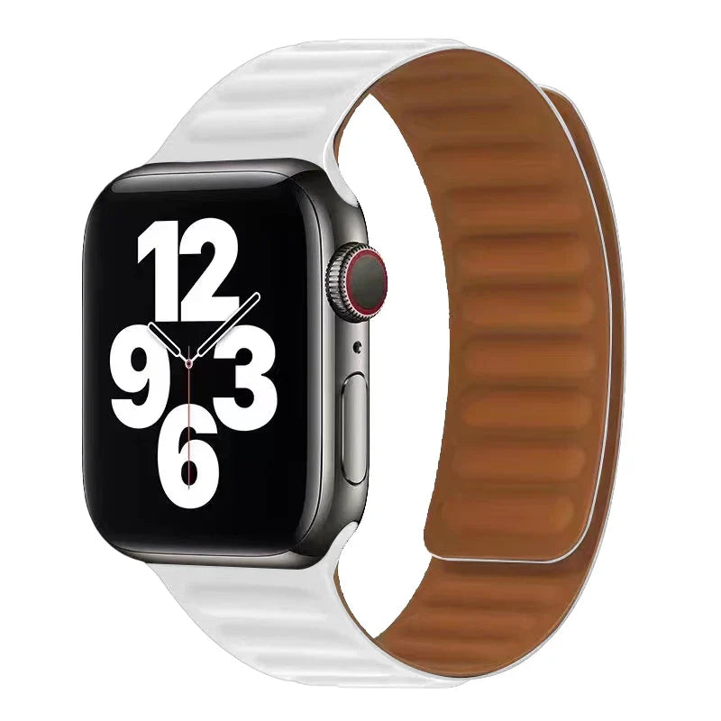 マグネット留めのApple Watchバンド ホワイト