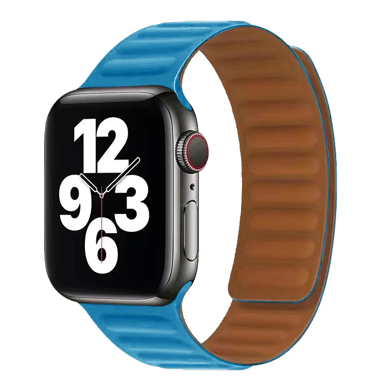 マグネット留めのApple Watchバンド シアン