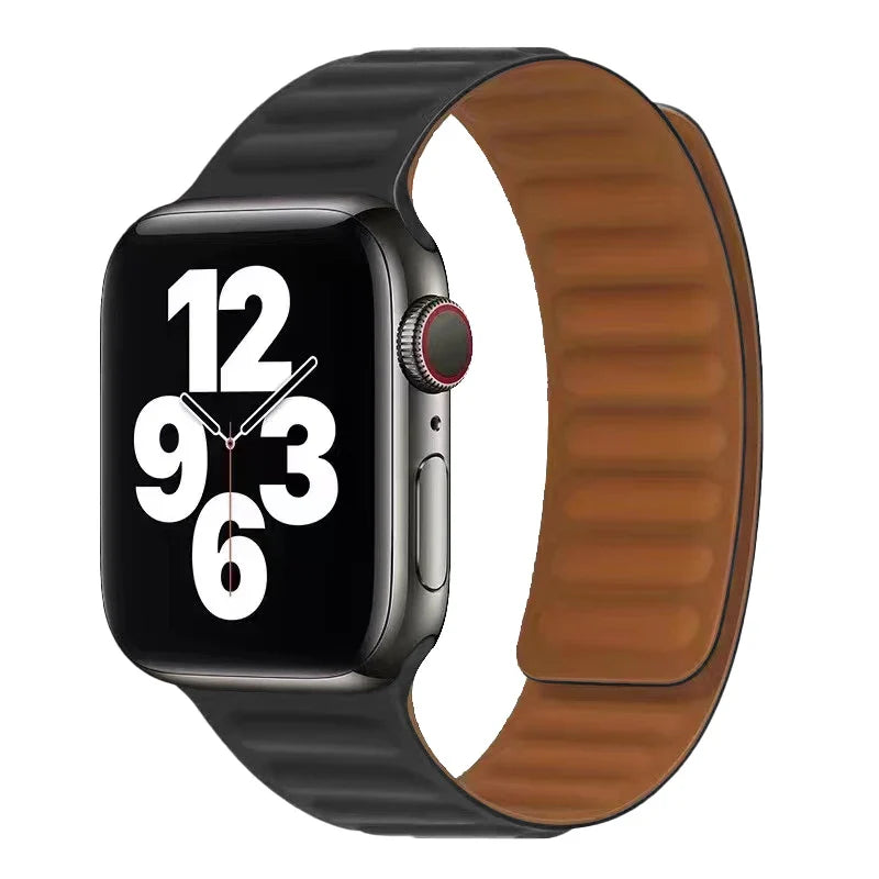 マグネット留めのApple Watchバンド ブラック