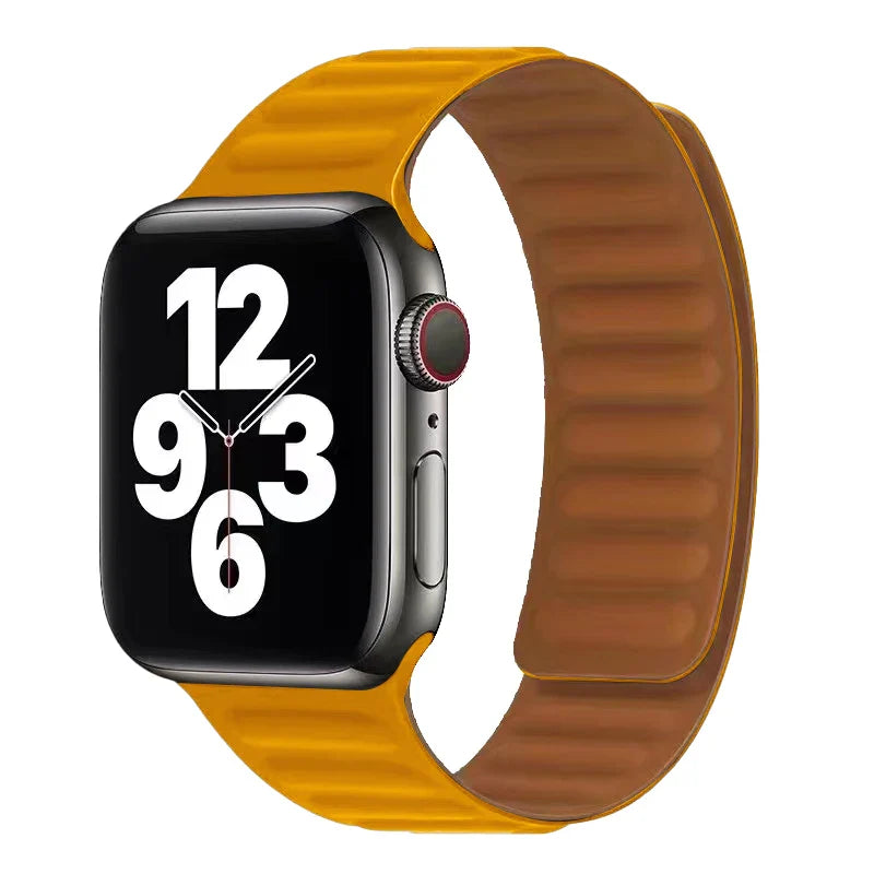 マグネット留めのApple Watchバンド オレンジ