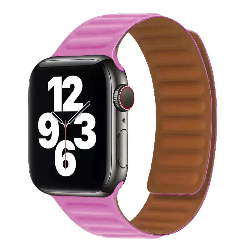 マグネット留めのApple Watchバンド ピンク