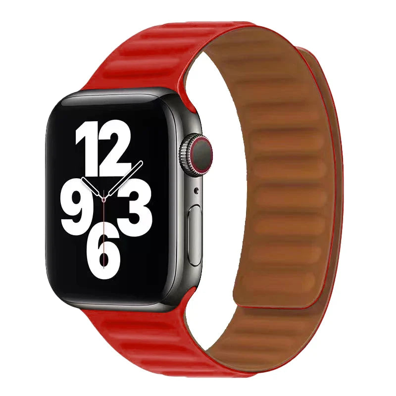 マグネット留めのApple Watchバンド レッド