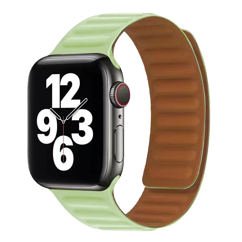 マグネット留めのApple Watchバンド アップルグリーン