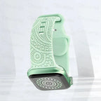 柄入りApple Watchバンド グリーン