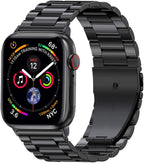 Apple Watch用超耐久ステンレススチール製ブレスレット ブラック
