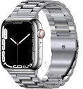 Apple Watch用超耐久ステンレススチール製ブレスレット シルバー