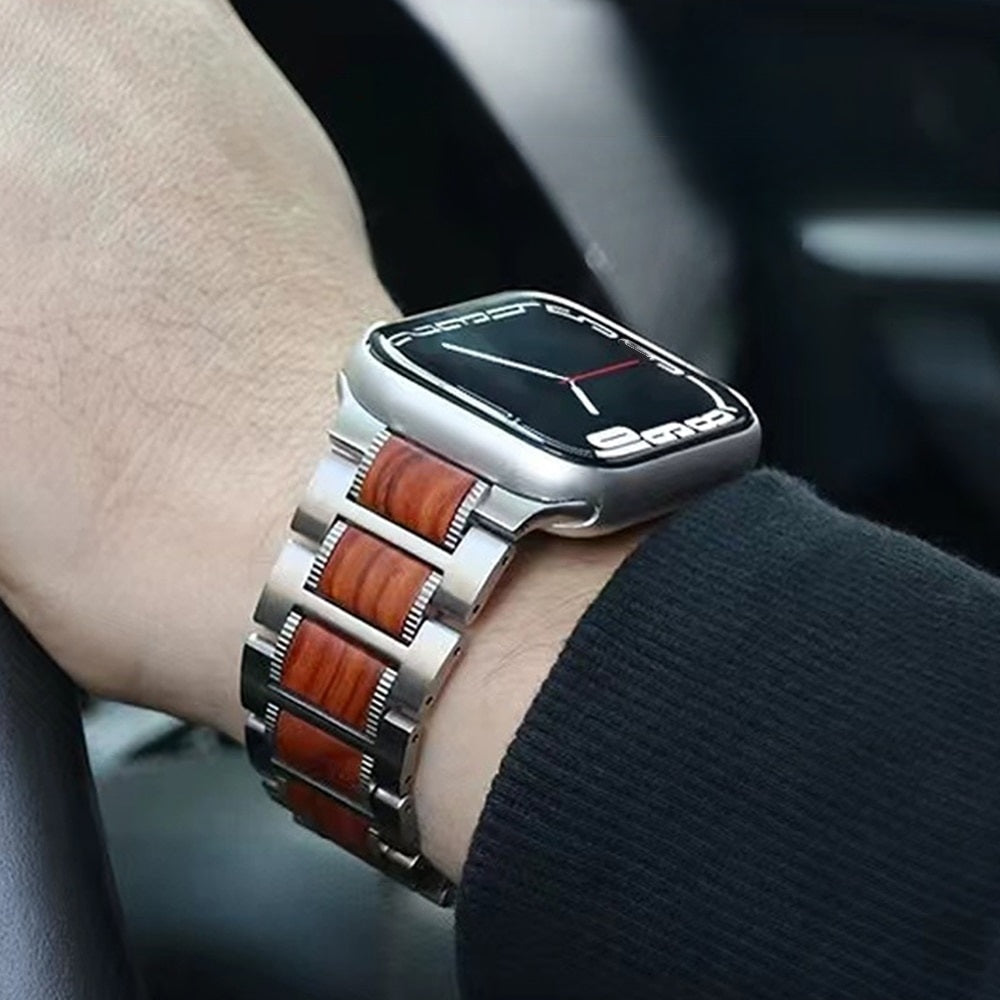 Apple Watch用ウッドブレスレット