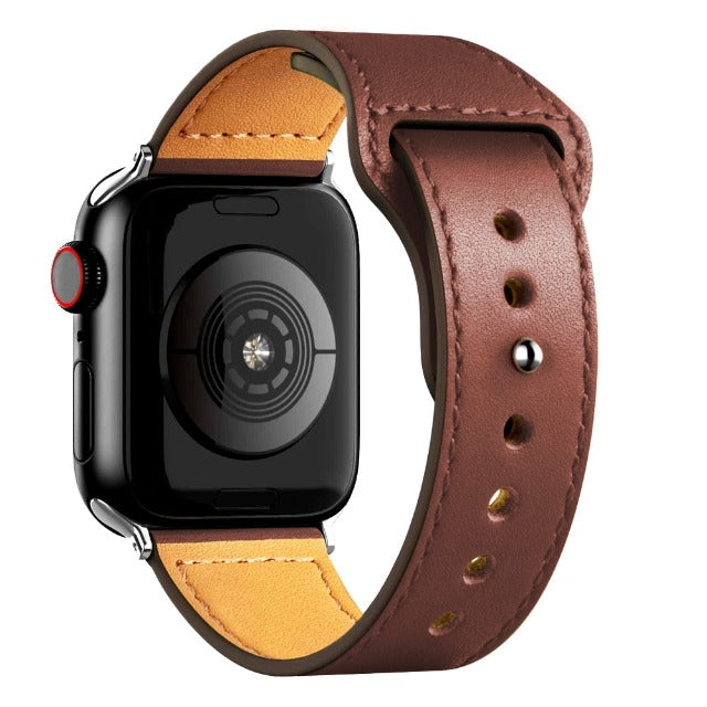 Apple Watch用コーヒーカラーレザーバンド