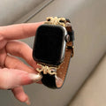女性用 Apple Watch レザーバンド ブラック
