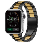 Apple Watch用ブレスレット　ブラック＆ゴールドメタル