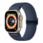 Apple Watch用 編み込みナイロンバンド ネイビー