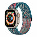 Apple Watch用 編み込みナイロンバンド ターコイズブルー
