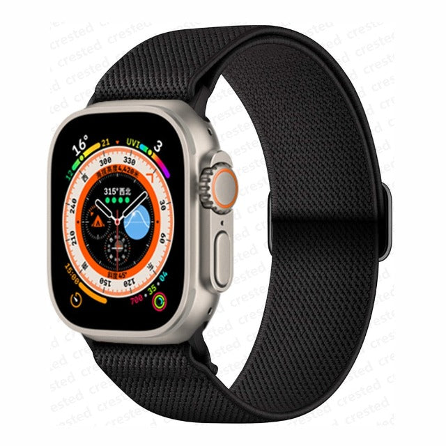 Apple Watch用 編み込みナイロンバンド ブラック