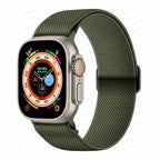 Apple Watch用 編み込みナイロンバンド カーキグリーン