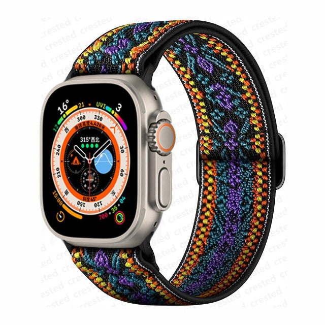Apple Watch用 編み込みナイロンバンド パープル