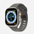 グレーのサージカルシリコン製Apple Watchバンド