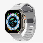 グレーのサージカルシリコン製Apple Watchバンド