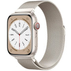 ベージュのスチール製マグネット式Apple Watchバンド