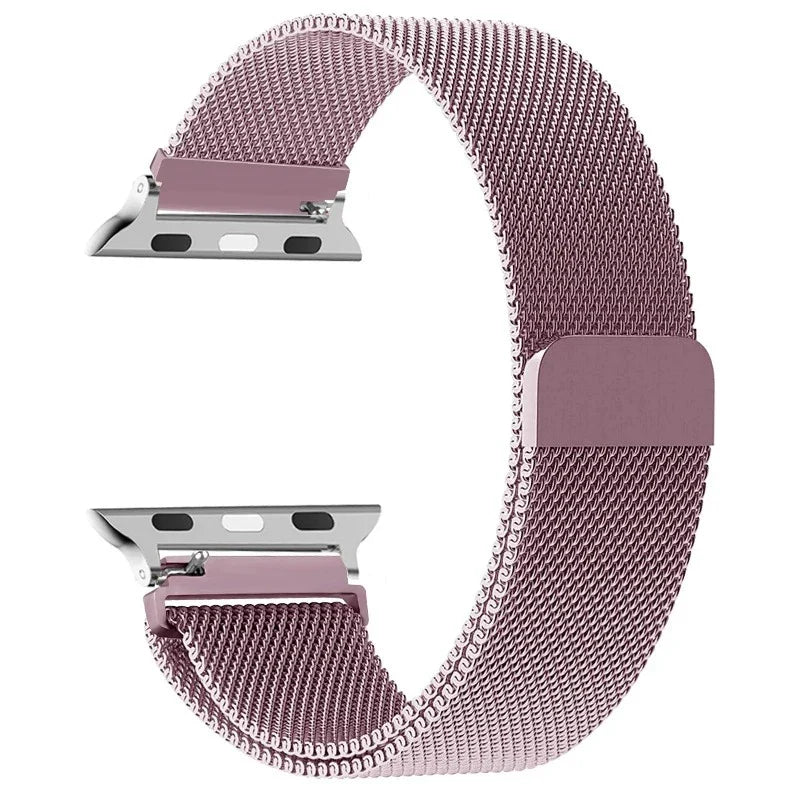 フューシャのスチール製マグネット式Apple Watchバンド